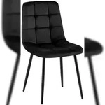 CLP Esszimmerstuhl Antibes Samt Samt HBT: 84x45x55 cm schwarz