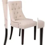 CLP Esszimmerstuhl Aberdeen Stoff creme/antik