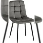 CLP Esszimmerstuhl Antibes Samt Samt HBT: 84x45x55 cm dunkelgrau