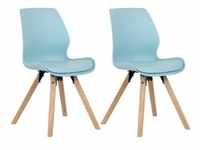 CLP 2er Set Stuhl Luna Kunststoff blau