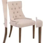CLP Esszimmerstuhl Aberdeen Stoff creme/antik-hell