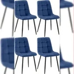 CLP 4er Set Esszimmerst&uuml;hle Antibes blau