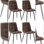 CLP 4er Set Esszimmerst&uuml;hle Antibes braun