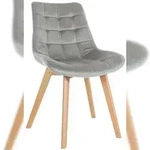CLP Stuhl Brook Samt grau