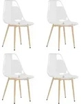 vidaXL Esszimmerst&uuml;hle 4 Stk. Transparent PET