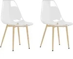 vidaXL Esszimmerst&uuml;hle 2 Stk. Transparent PET