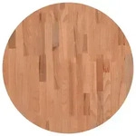 vidaXL Tischplatte &Oslash;60x1,5 cm Rund Massivholz Buche