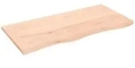 vidaXL Tischplatte 100x50x2 cm Massivholz Eiche Unbehandelt
