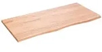 vidaXL Tischplatte Hellbraun 100x50x2 cm Massivholz Eiche Behandelt