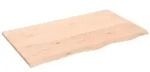 vidaXL Tischplatte 100x60x2 cm Massivholz Eiche Unbehandelt