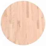 vidaXL Tischplatte &Oslash;60x2,5 cm Rund Massivholz Buche
