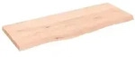vidaXL Tischplatte 100x40x(2-4) cm Massivholz Eiche Unbehandelt