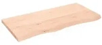 vidaXL Tischplatte 100x50x(2-4) cm Massivholz Eiche Unbehandelt