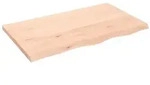 vidaXL Tischplatte 100x60x(2-4) cm Massivholz Eiche Unbehandelt