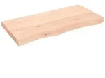 vidaXL Tischplatte 100x50x(2-6) cm Massivholz Eiche Unbehandelt