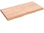 vidaXL Tischplatte Hellbraun 120x60x(2-6)cm Massivholz Eiche Behandelt