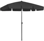 vidaXL Strandschirm Schwarz 200x125 cm