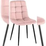 CLP Esszimmerstuhl Antibes Samt Samt HBT: 84x45x55 cm pink