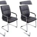 CLP 2er Set Freischwinger XXL Anubis Kunstleder braun
