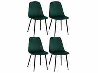 CLP 4er Set Stühle Giverny Samt grün