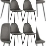 CLP 4er Set Esszimmerst&uuml;hle Napier schwarz/Kunstleder