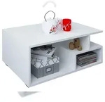VCM Beistelltisch & Couchtisch Sulas Wei&szlig; H. 40 x B. 80 x T. 50 cm