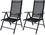 CASARIA&reg; Aluminium Gartenstuhl Bern Klappbar Anthrazit 2er Set