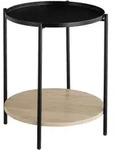 tectake Beistelltisch Sunderland 45,5x54,5cm Industrial Holz Hell, Eiche Sonoma