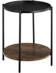 tectake Beistelltisch Sunderland 45,5x54,5cm Industrial Holz Dunkel, Rustikal