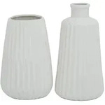 Vase Blumenvase Porzellan Esko wei&szlig; H 17 cm 2er Set