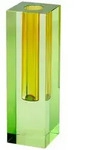 Gift Company Vase Sari, Dekovase, Blumenvase, Kristallglas, Gr&uuml;n, Gelb, 19.5...
