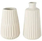 Vase Blumenvase Porzellan Esko beige H 17 cm 2er Set