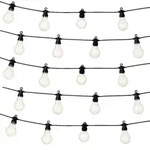 MARELIDA LED Lichtterkette GLOW 20 transparente Gl&uuml;hbirnen f&uuml;r Garten...