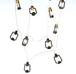 MARELIDA LED Lichtterkette Mini Laternen Dekogirlande Timer L: 1,8m