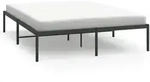 vidaXL Bettgestell Metall Schwarz 140x200 cm