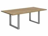 SIT Möbel Tisch Wildeiche | L 200 x B 100 X H 76 cm |geölt, silber | 07107-31 