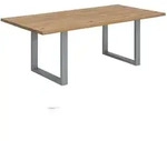SIT M&ouml;bel Tisch Wildeiche | L 200 x B 100 X H 76 cm |ge&ouml;lt, silber | 07107-31 