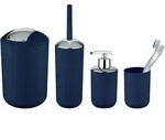 WENKO Bad-Accessoire-Set Mod. Brasil Dunkelblau 4-teilig