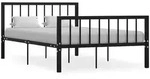 vidaXL Bettgestell Schwarz Metall 120x200 cm