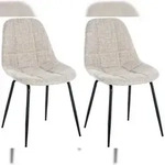 CLP 2er Set Stuhl Tom creme/Stoff