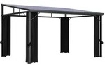 vidaXL Pavillon mit Vorh&auml;ngen 405x294x244 cm Anthrazit