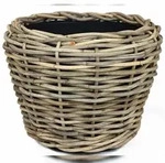 Pflanzkorb Sylter Korb Blumenkorb 68x52cm Rattan Garten Drypot Natur