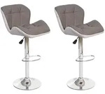 Mendler 2er-Set Barhocker HWC-A92, Barstuhl Tresenhocker, h&ouml;henverstellbar