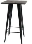 Mendler Stehtisch HWC-A73 inkl. Holz-Tischplatte, Bistrotisch Bartisch, Metall