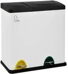 SVITA TC2Combo35 M&uuml;lleimer 35 Liter 12+23l Treteimer Trennsystem K&uuml;che Wei&szlig;