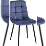 CLP Esszimmerstuhl Antibes Samt Samt HBT: 84x45x55 cm blau
