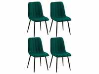 CLP 4er Set Stühle Dijon Stoff dunkelgrün