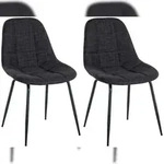 CLP 2er Set Stuhl Tom dunkelgrau/Stoff