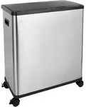 SVITA SR2X30 Sensorm&uuml;lleimer Abfalleimer 2fach 60l inkl. Inneneimer R&auml;der Silber