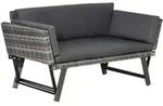 Outsunny - Gartensofa - 129Lx63Wx67Hcm - Grau